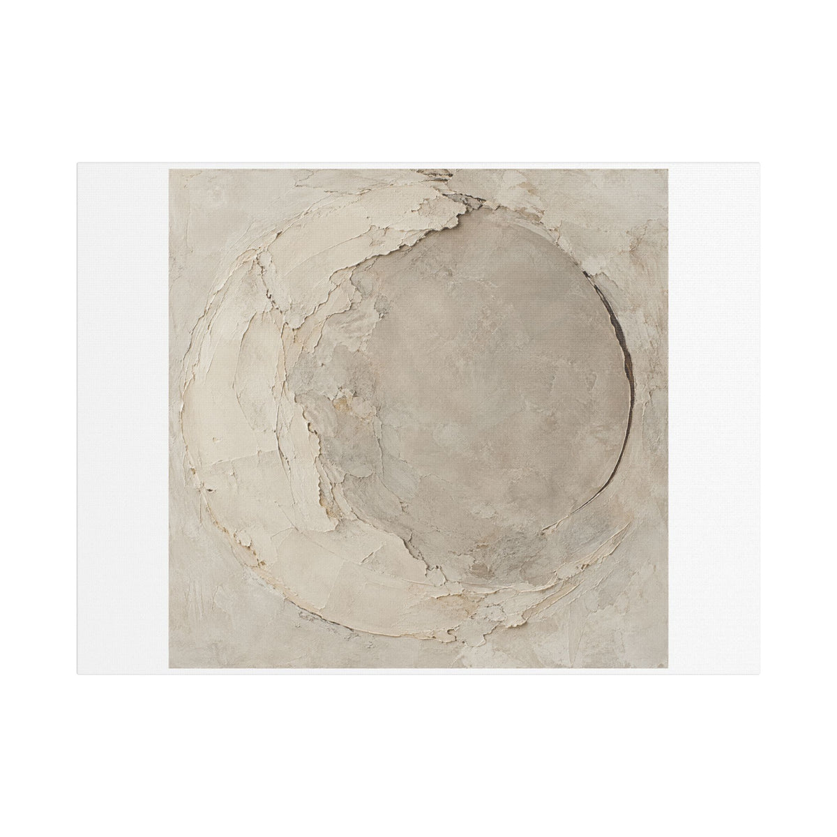 Quiet Limestone Orbit, Large Decor Art Print on Canvas