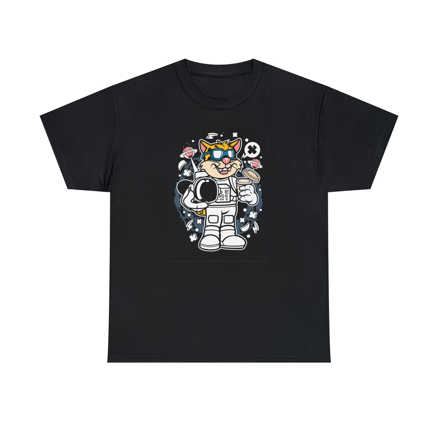 Leopard Astronaut Cartoon T-Shirt