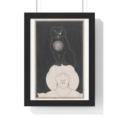 The Black Cat, for Edgar Allan Poe's 'Tales of Mystery and the Imagination' by Aubrey Vincent Beardsley, from the Original, Framed Print