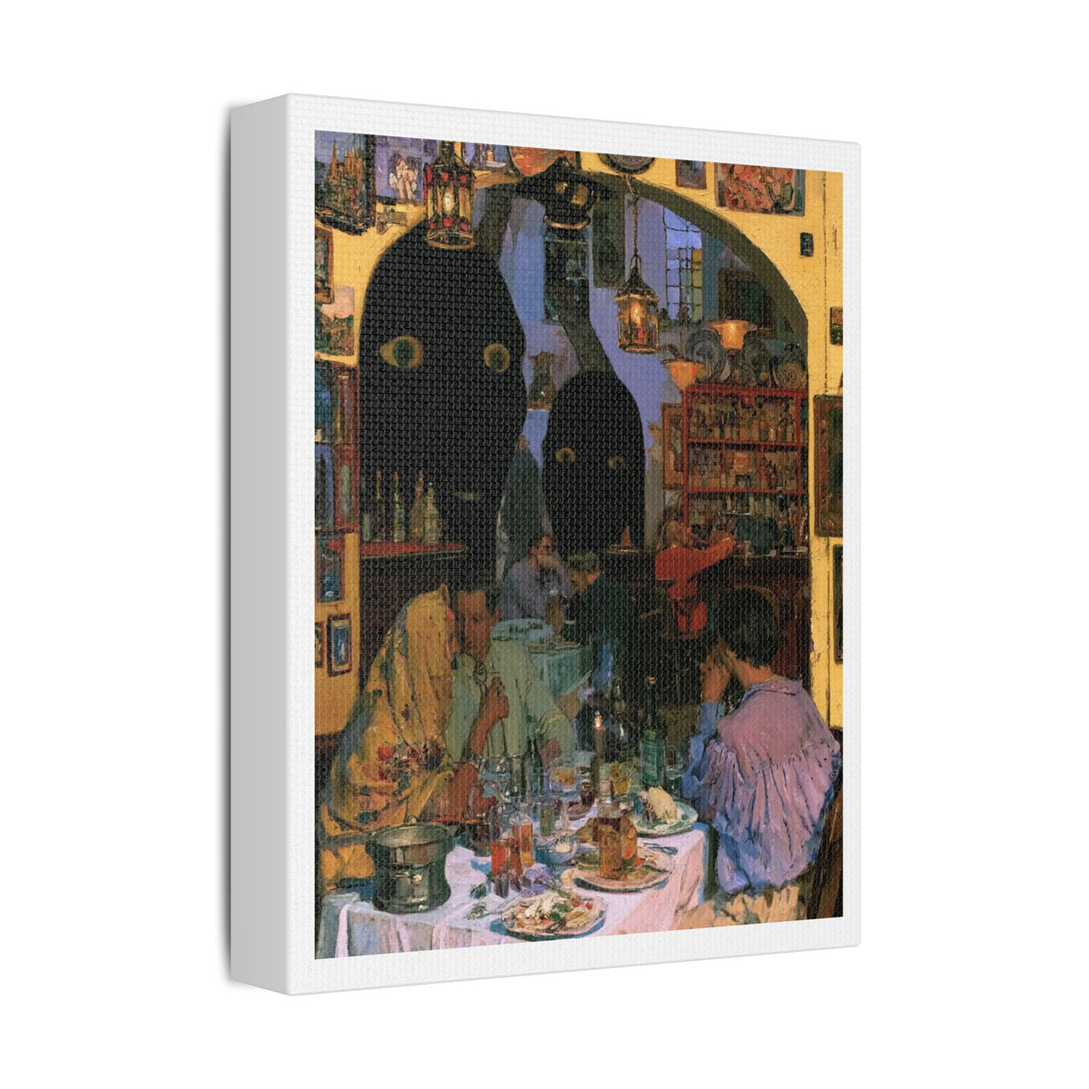 The Walls Have Eyes, Art Print on Satin Canvas, Stretched