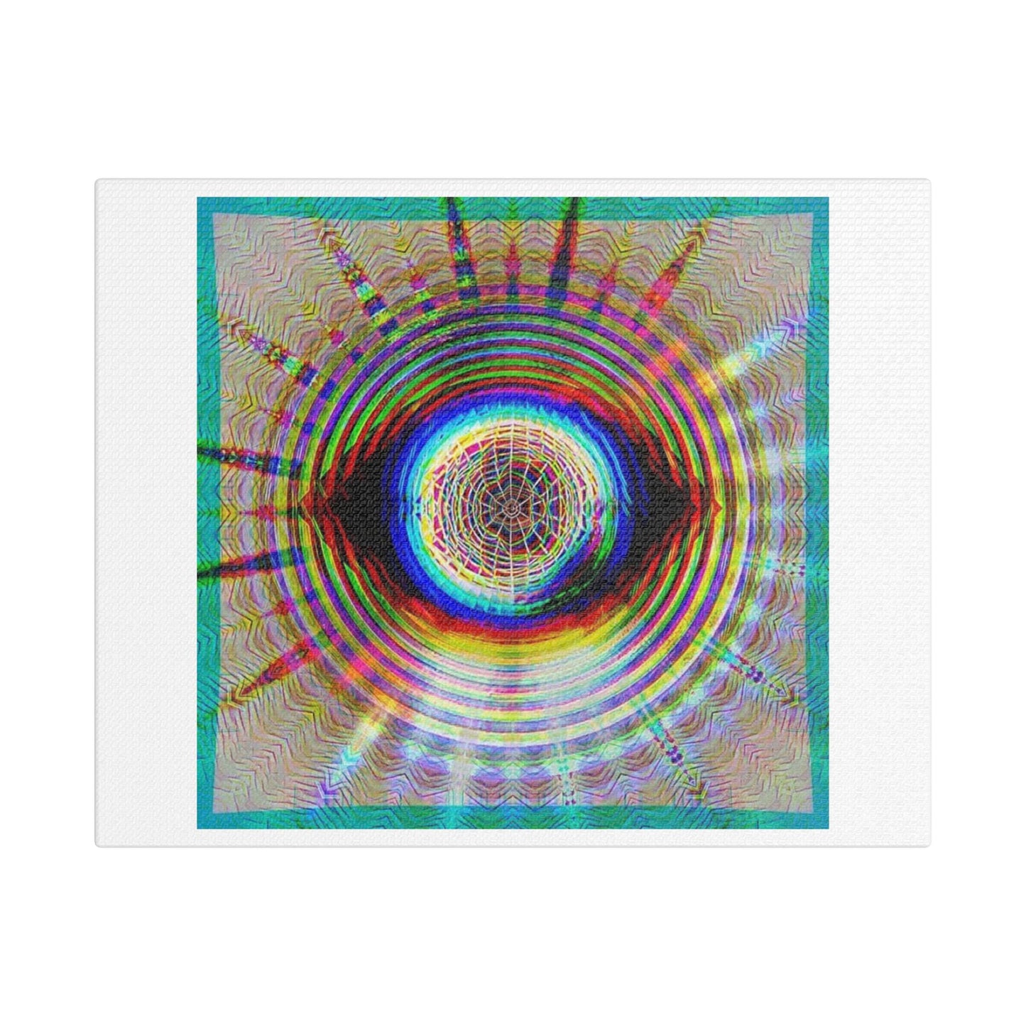 Find Your Frequency, Psychedelic Art 'Designed by AI', Print on Canvas