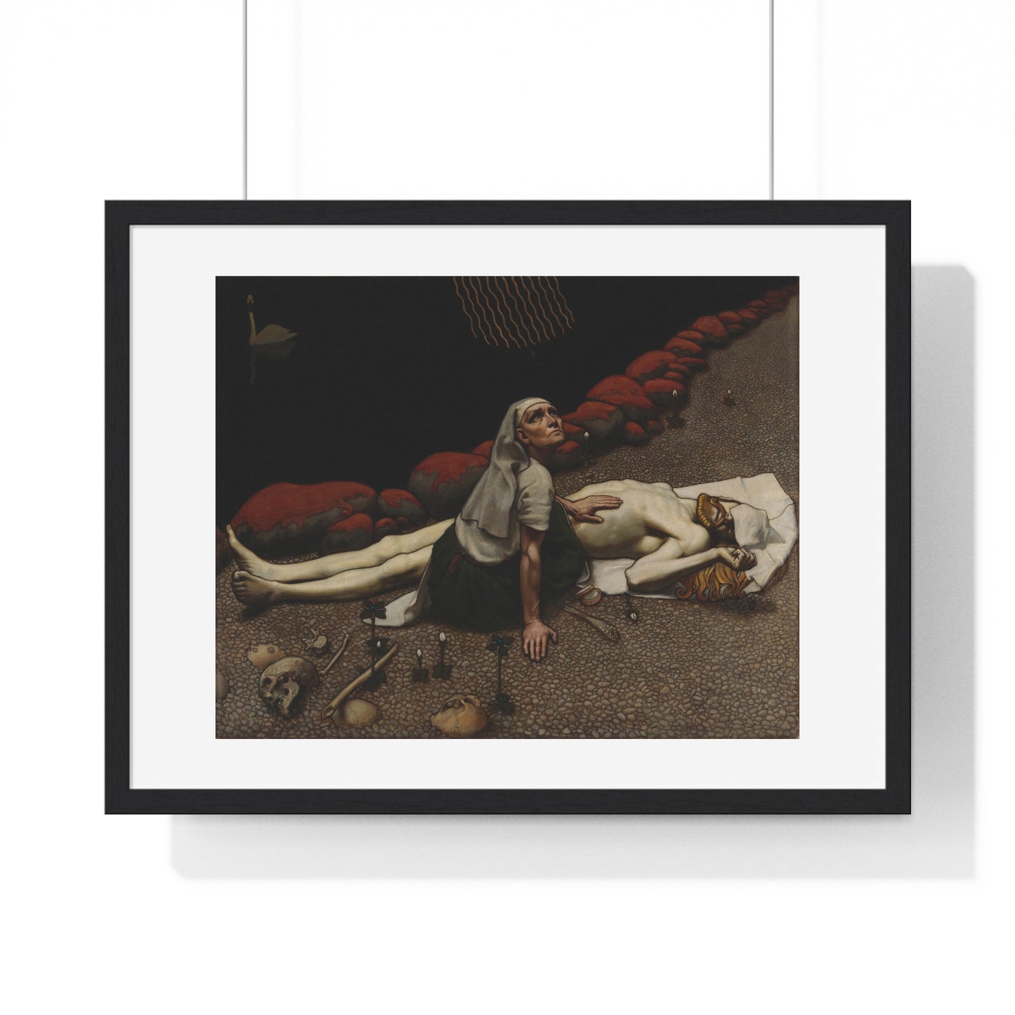 Lemminkäinen's Mother (189)  by Akseli Gallen-Kallela, from the Original, Framed Art Print