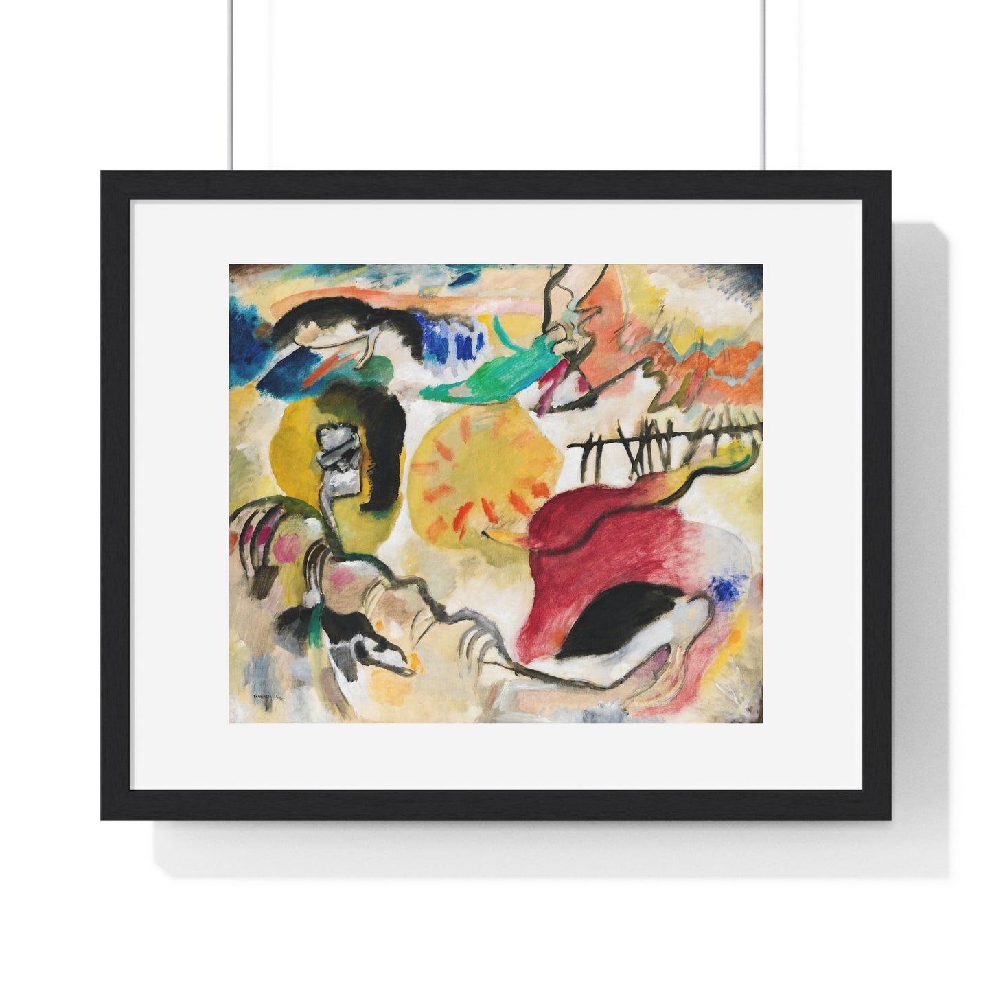 Improvisation 27 (Garden of Love II) by Wassily Kandinsky (1912) , from the Original, Framed Print