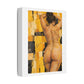 Golden Impasto Figure in Abstract Light, Art Print on Satin Canvas, Stretched