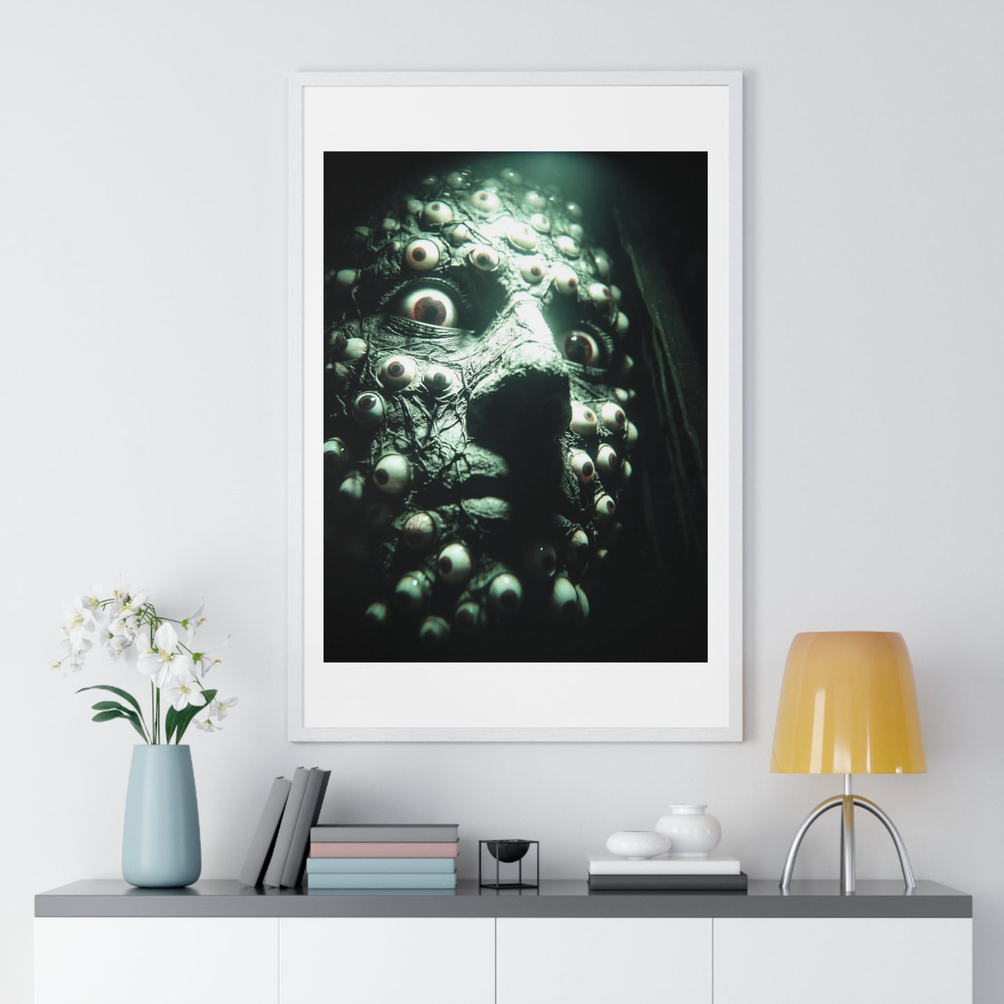 Reality is in the Eye of the Beholder, Photorealistic Art 'Designed by AI' Framed Print