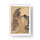 Japanese Vintage Art: Parting of Lovers, the Courtesan and her Lover (circa 1800) by Utamaro Kitagawa, Framed Art Print