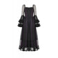 Dark in Love Lilith Bell-Sleeve Gothic Maxi Dress