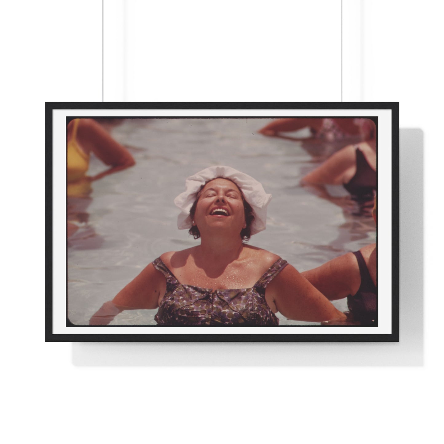 Organised Daily Exercises at the Century Village Retirement Community (circa 1973) Vintage Photography by Flip Schulke, Framed Print