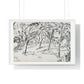 The Orchard (1922) Drawing by Paul Nash from the Original, Framed Art Print