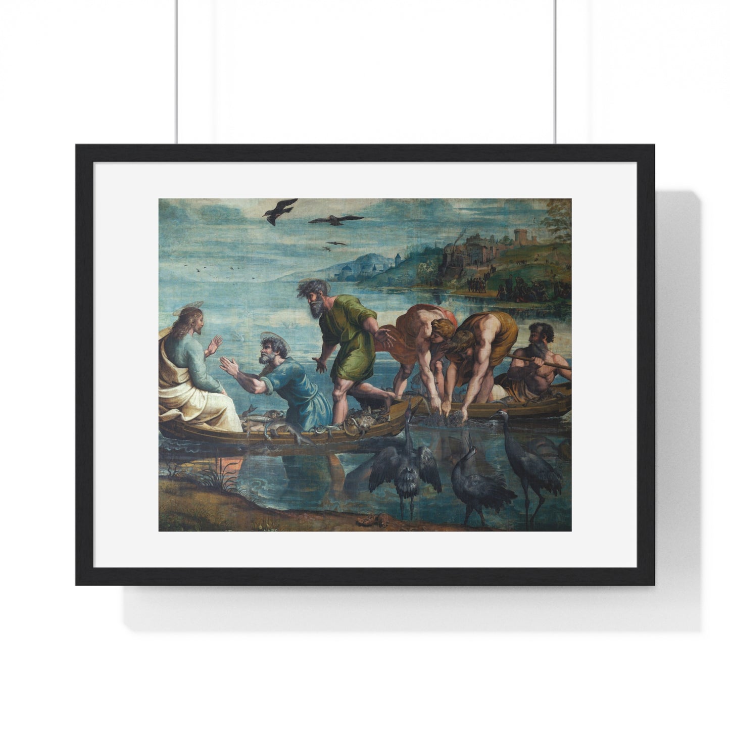 The Raphael Cartoons: The Miraculous Draught of Fishes (1515–1516) from the Original, Framed Art Print