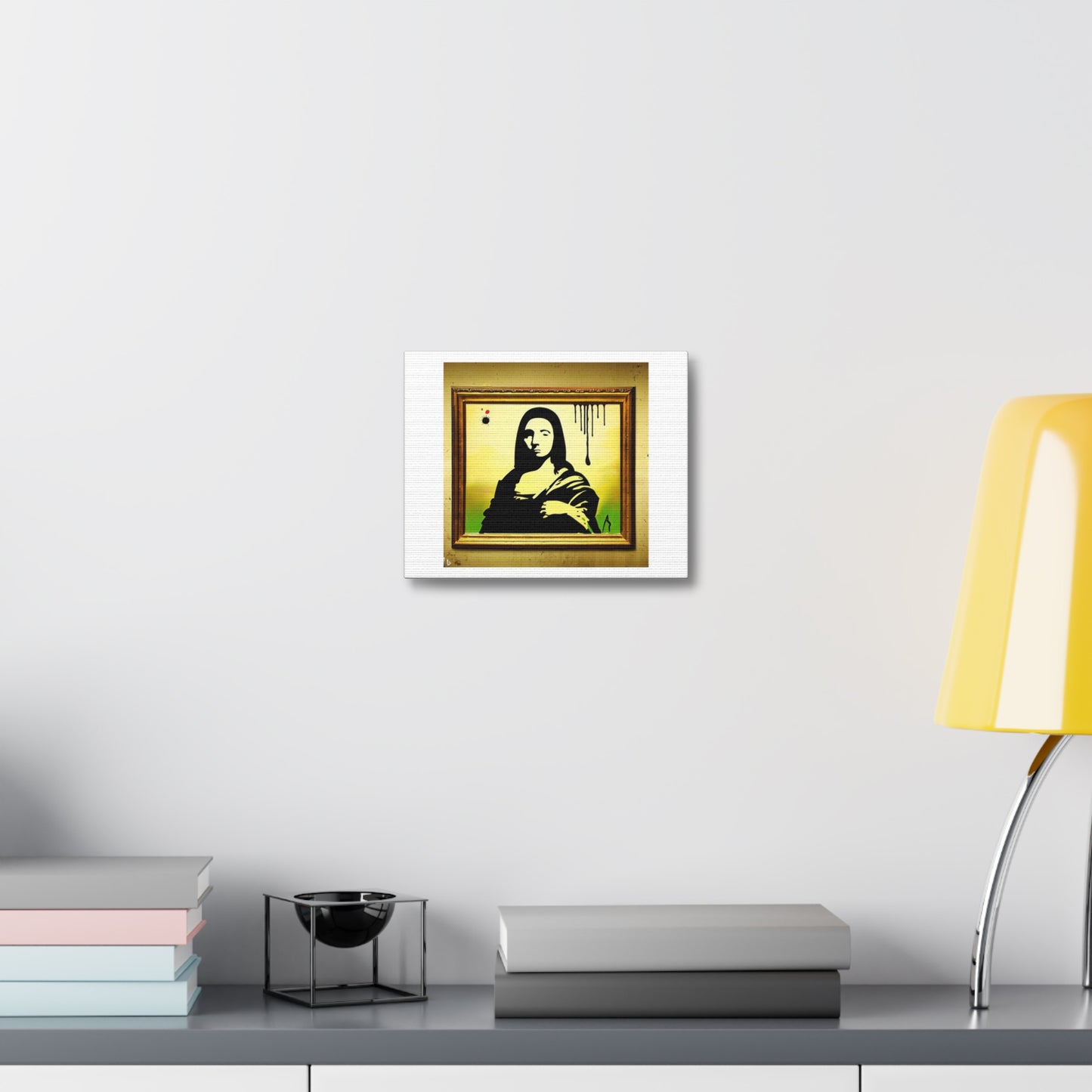 Mona Lisa, Style of Banksy digital art 'Designed by AI' on Canvas