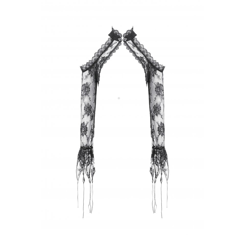 Dark in Love Thalassa Floral Lace Draped Arm Warmer Sleeves