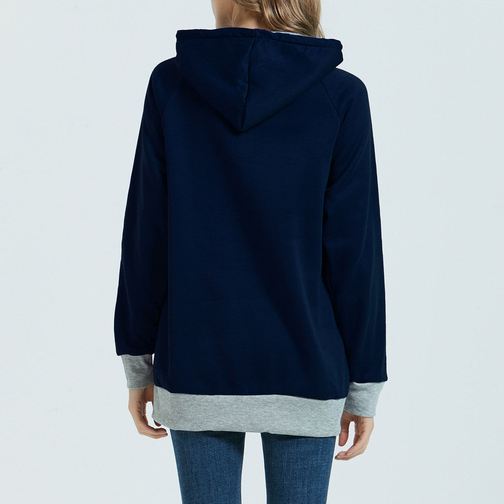 Women's Hoodie with Super-Size Front Travel Pocket, Multi Colours