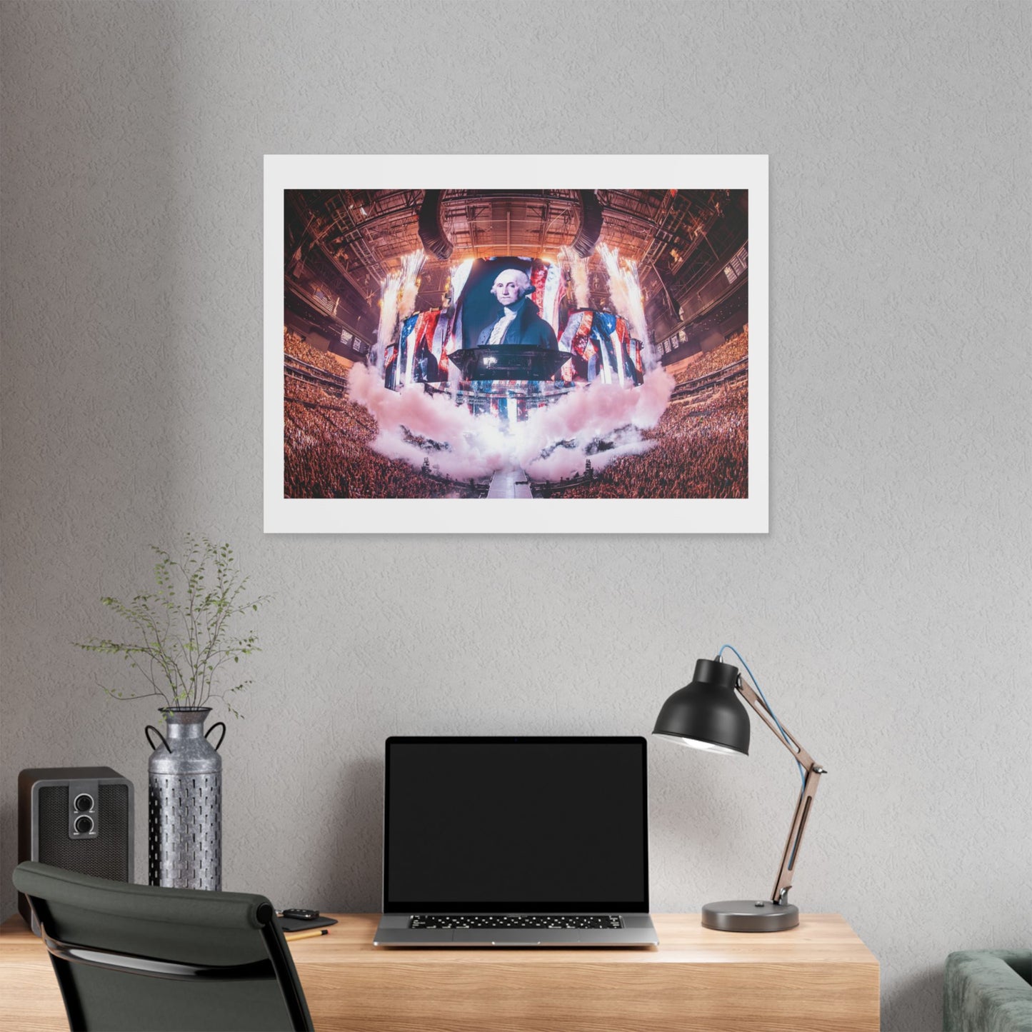 George Washington Remixed for the 21st Century 'Designed by AI' Canvas Art Print
