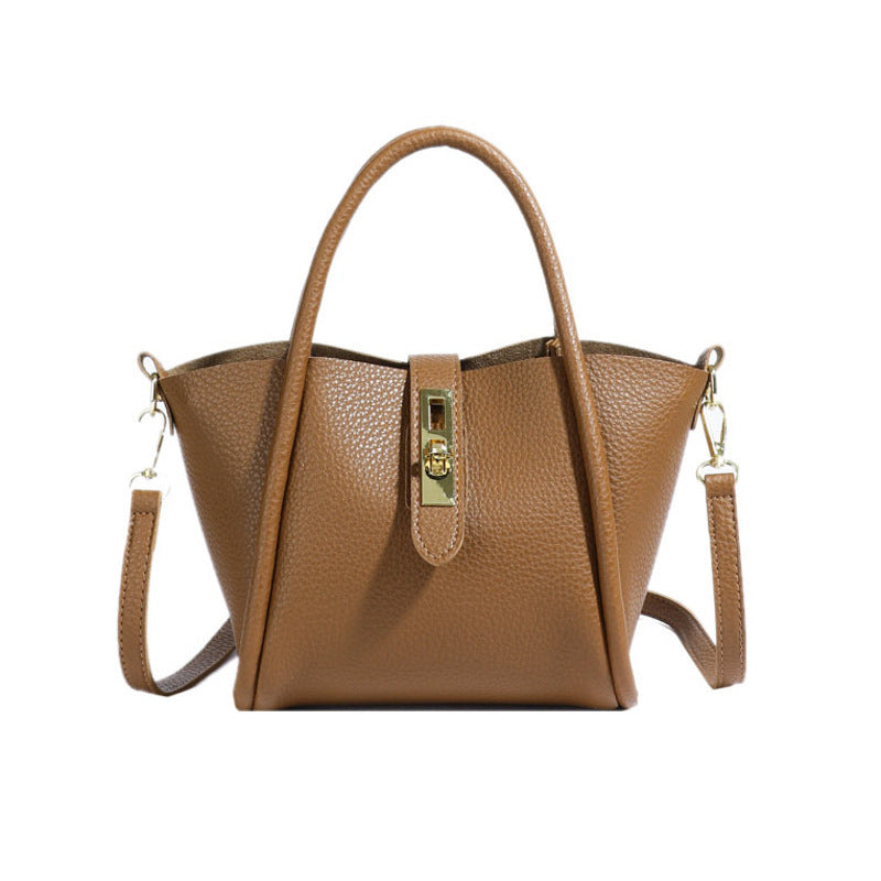 Portable Bucket Shoulder Leather Crossbody Under Arm Bag