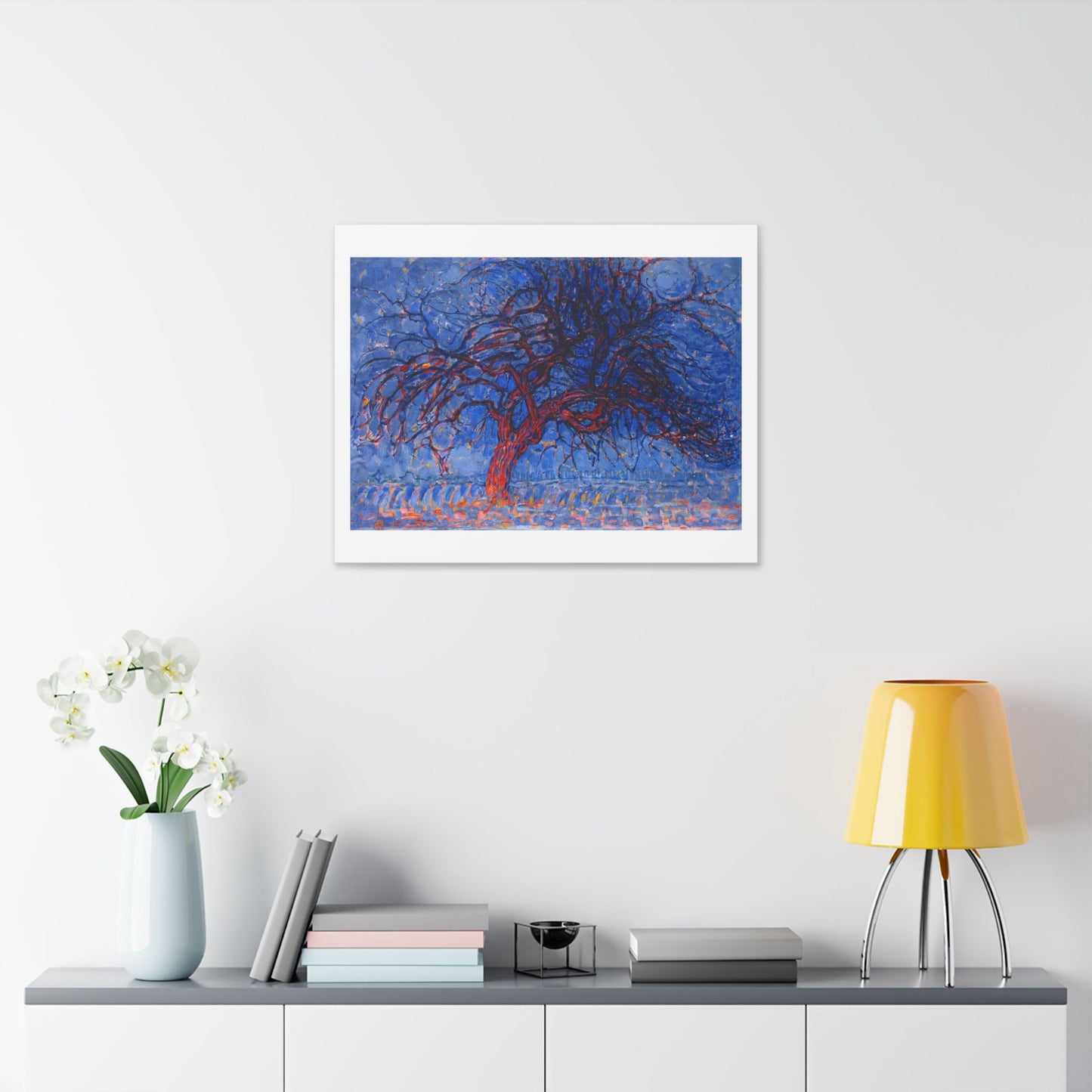 Evening, Red Tree 'Avond, De Rode Boom' (1908) by Piet Mondrian, from the Original, Canvas Art Print