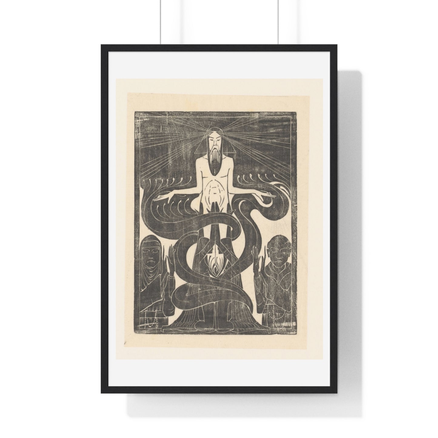 Argonauten Manlijk en Vrouwlijk Vuur (1894) by Karel Petrus Cornelis de Bazel, from the Original, Framed Art Print