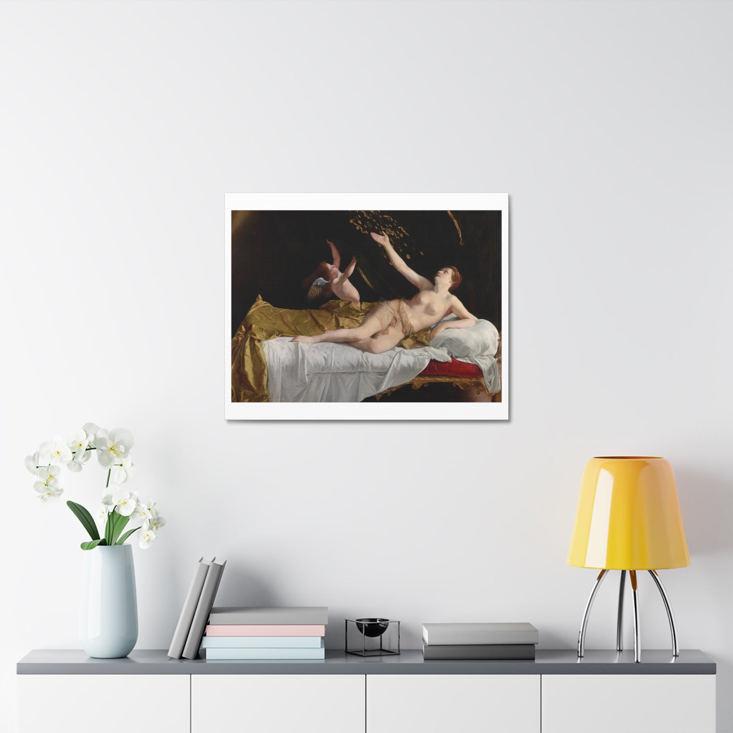 Danaë and the Shower of Gold (1621-1623) by Orazio Gentileschi, Art Print from the Original on Canvas