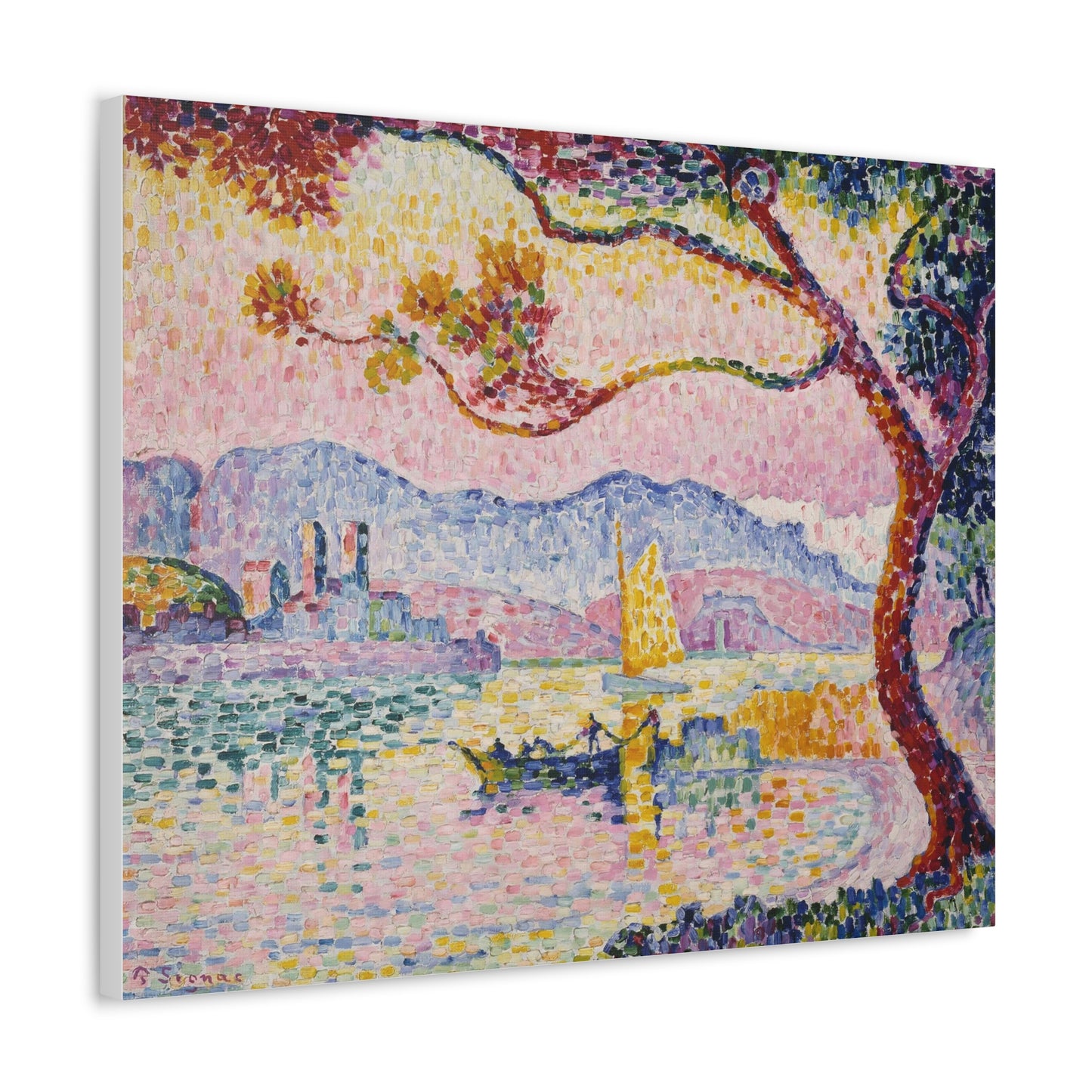 Antibes (1917) by Paul Signac Art Print on Satin Canvas, Stretched