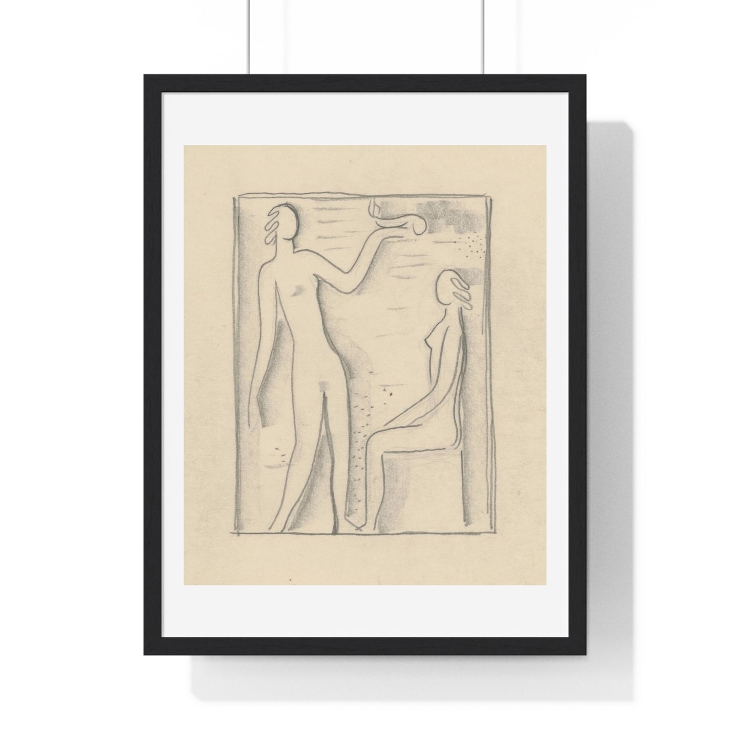 Study for the Painting with Prometheus (1930) by Mikuláš Galanda, from the Original, Framed Art Print