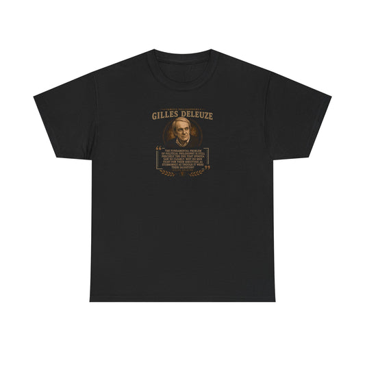 Gilles Deleuze on the Servitude of Mankind, Philosophy Tribute T-Shirt