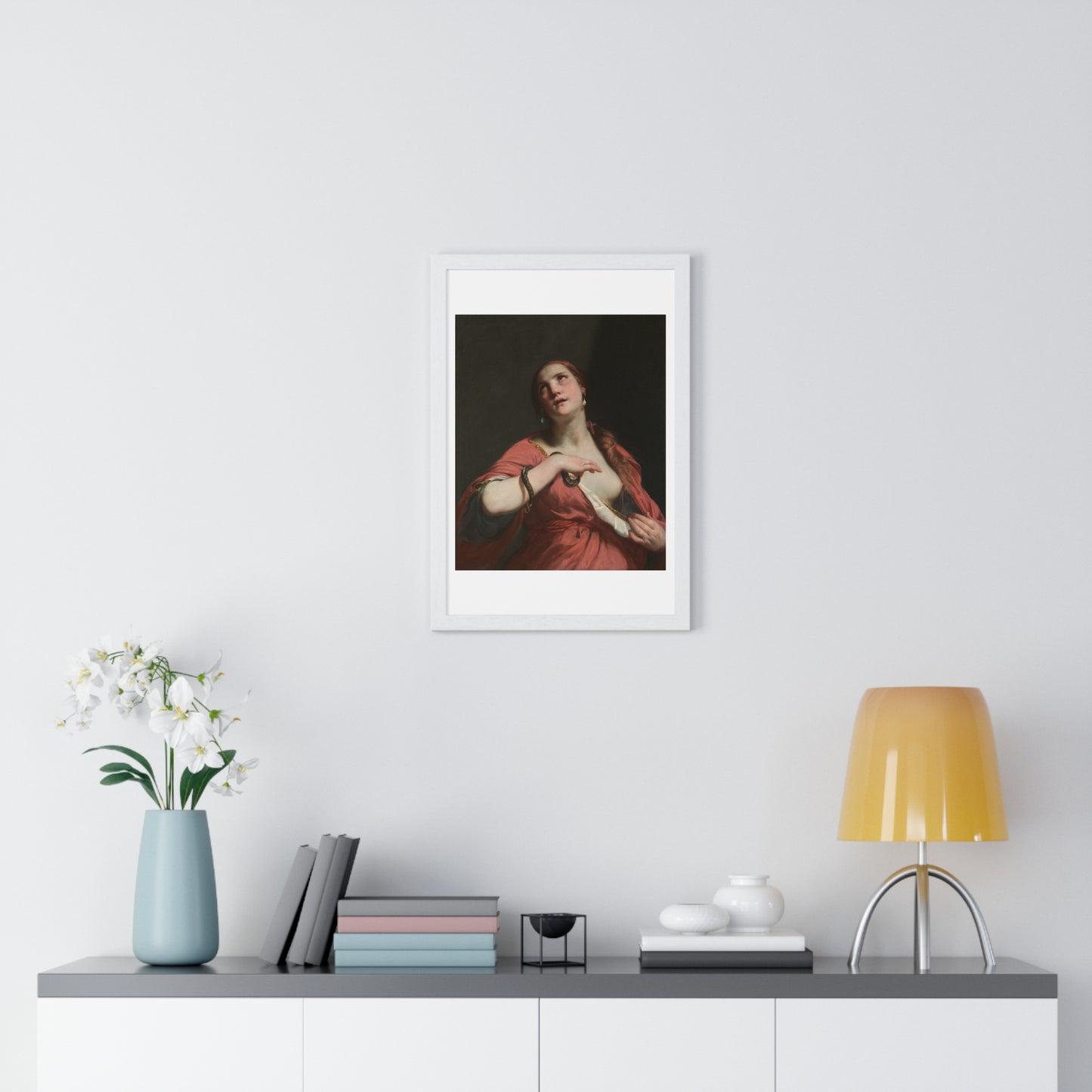 The Death of Cleopatra (circa 1645–55) by Guido Cagnacci, from the Original, Framed Art Print