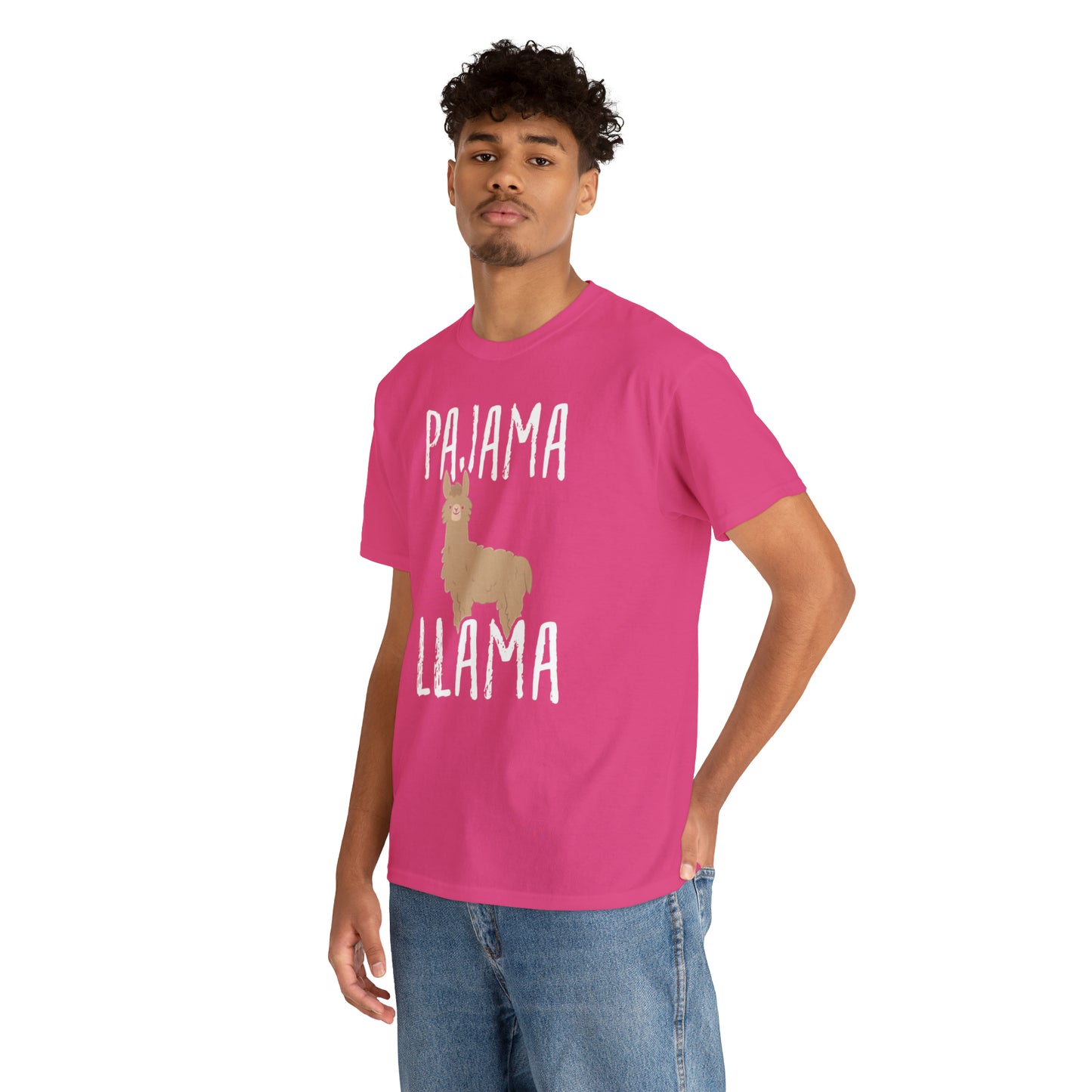 Pyjama Llama Heavy Cotton T-Shirt Quirky Women's Men's