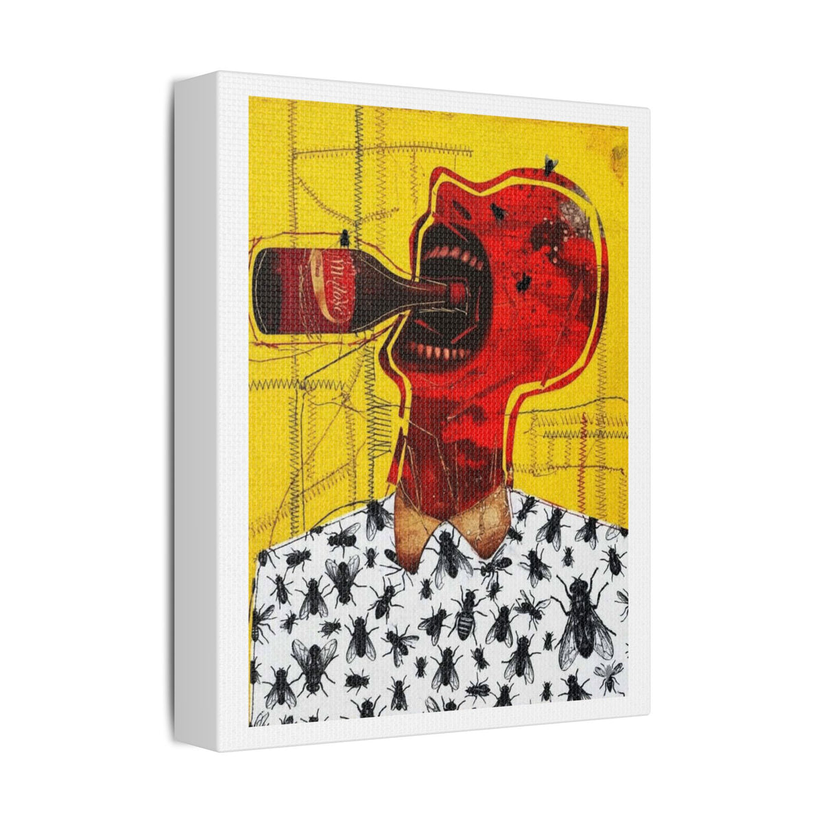 Consumerism, Neo-Surrealism, Art Print on Satin Canvas, Stretched