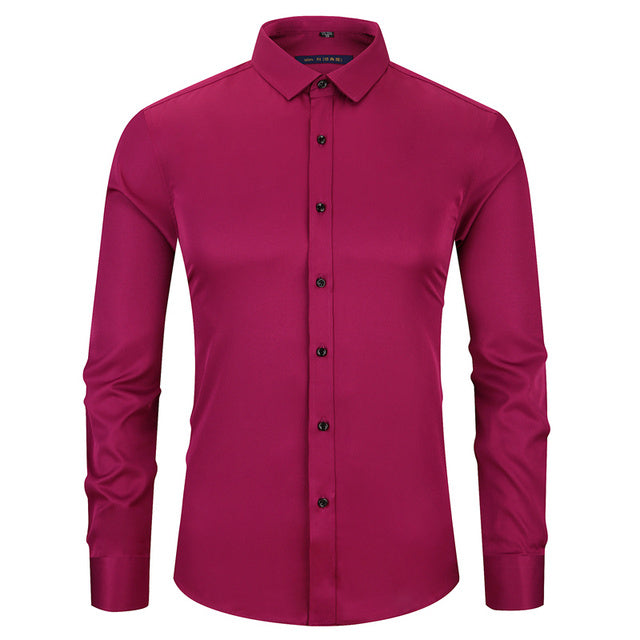 Anti-Wrinkle Men's Long Sleeve Business Shirt