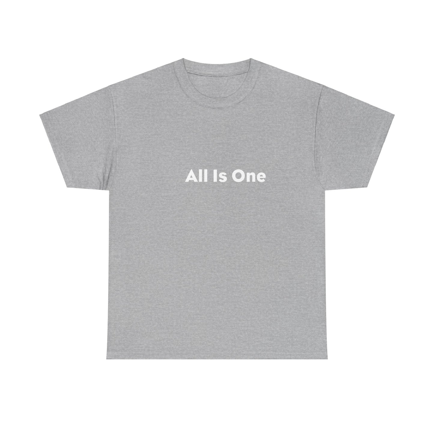 All Is One One 哲学的なコットン T シャツ。ヨガ。マインドボディアウェアネスTシャツ