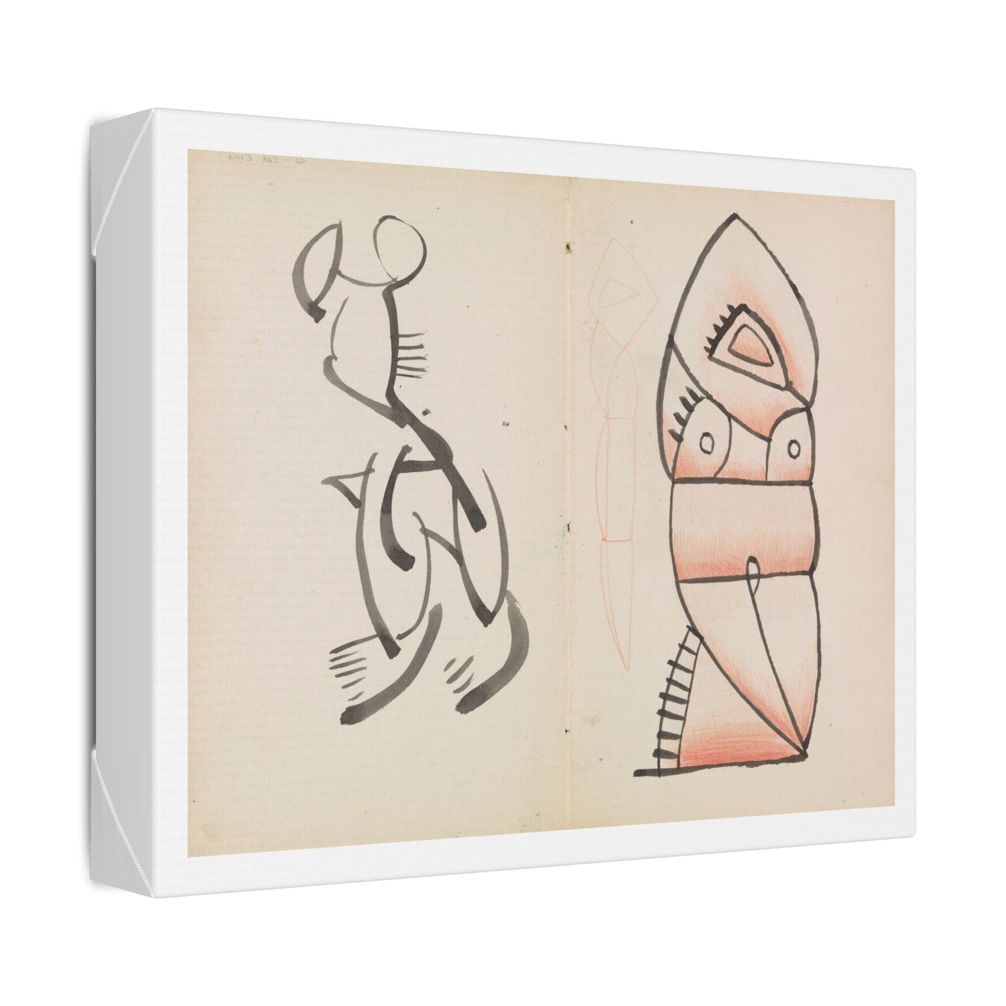 Study for a Figural Sculpture, Crouching Figure (1910-1915) by Henri Gaudier-Brzeska, from the Original, Canvas Art Print