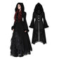 Dark in Love Eira Lace and Faux Fur-Trimmed Hooded Coat