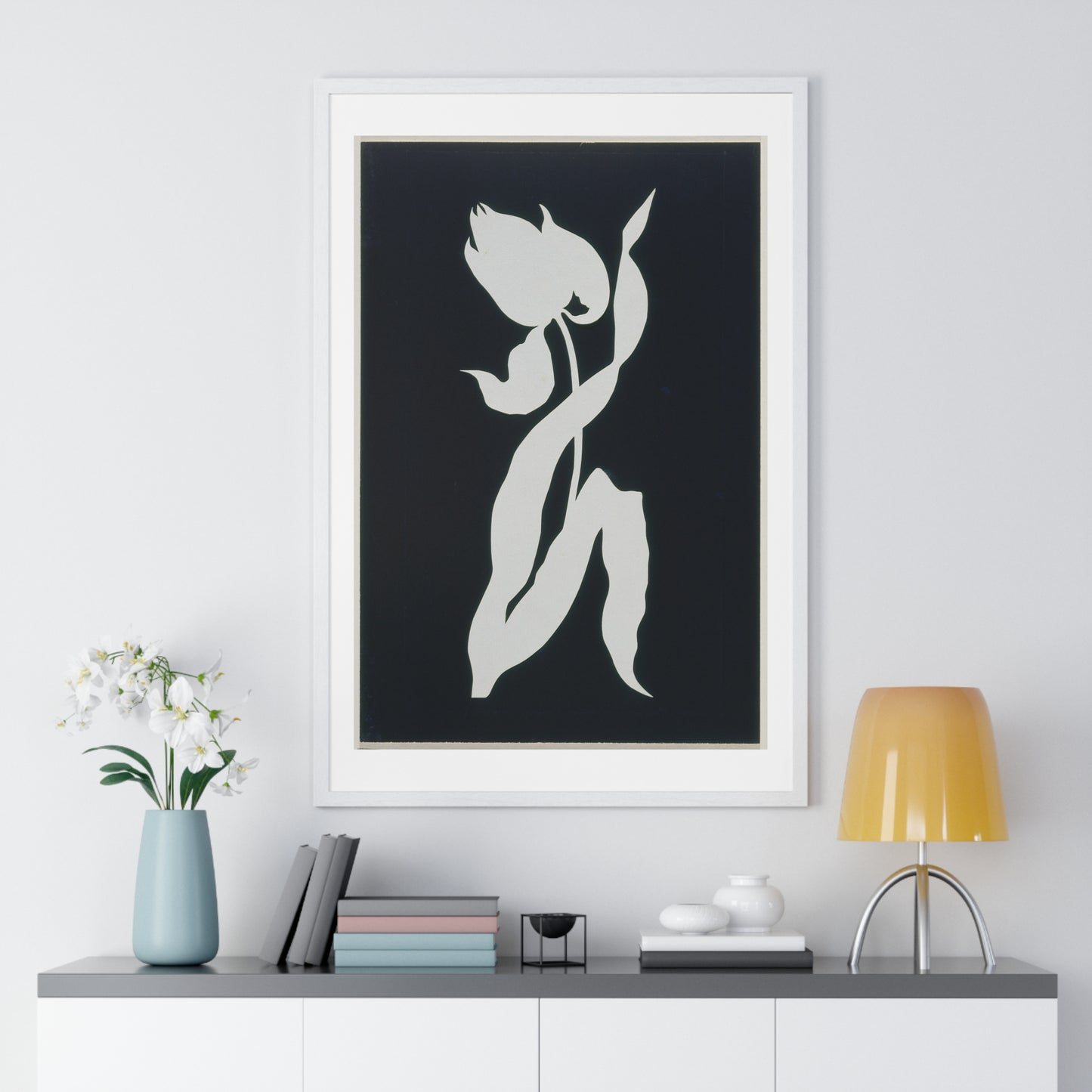 Tulip, Null by Philipp Otto Runge, from the Original, Framed Art Print