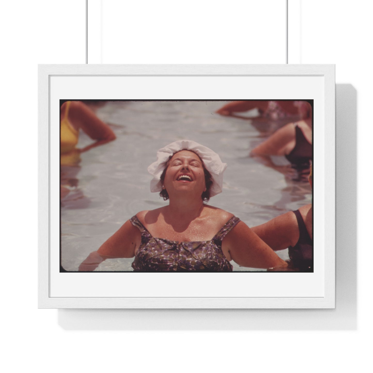 Organised Daily Exercises at the Century Village Retirement Community (circa 1973) Vintage Photography by Flip Schulke, Framed Print