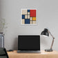 Abstract Artwork in the Style of Piet Mondrian 'Designed by AI' Canvas Art Print
