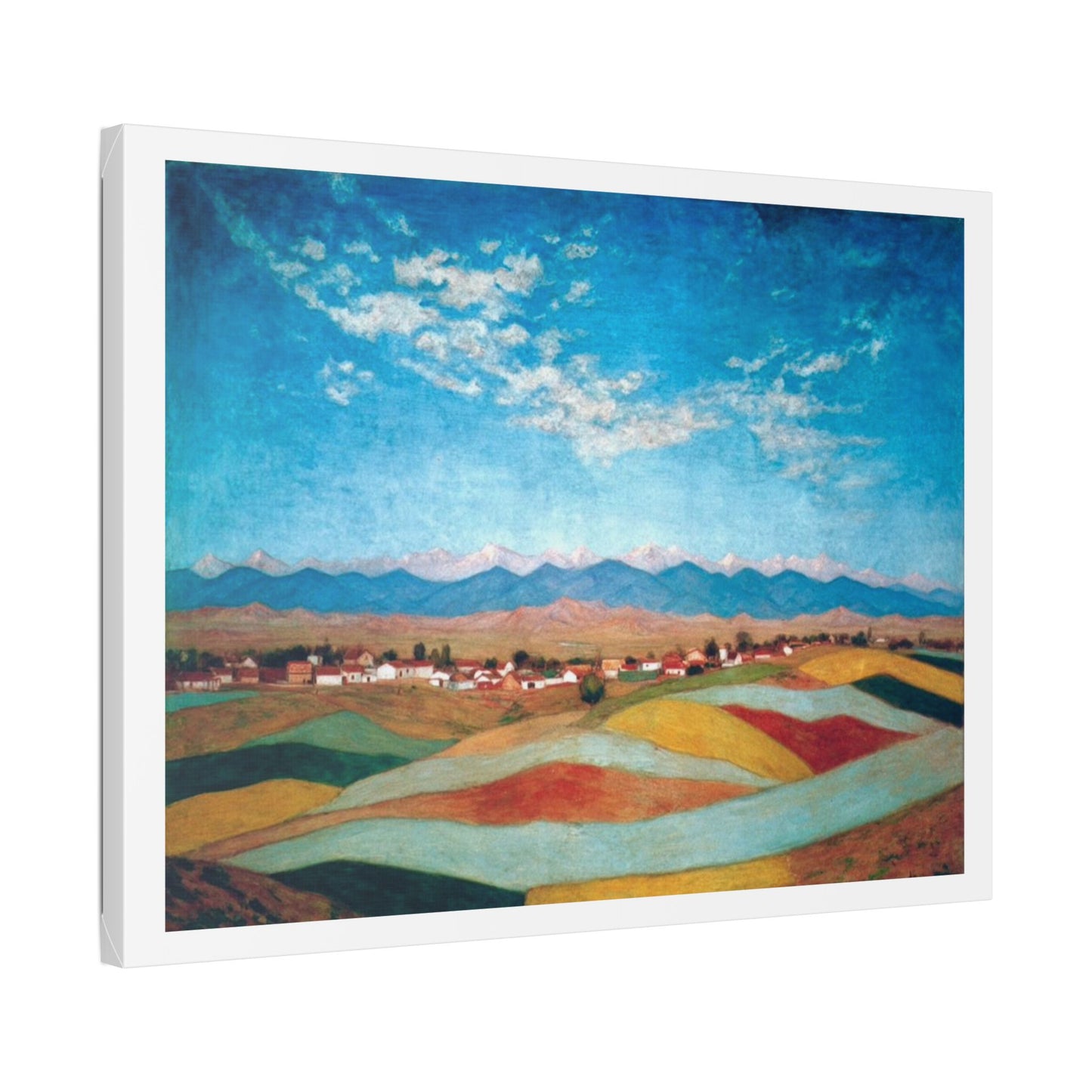 American Autumn Landscape, Pastel Art 'Designed by AI' Canvas Art Print