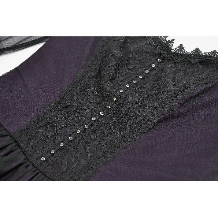 Dark in Love Lilith Bell-Sleeve Gothic Maxi Dress