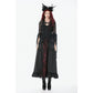 Dark in Love Gothic Victorian Lace Panel Skirt in Crimson