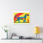 Minimal Simple Dog Art Painting 'Designed by AI' Art Print on Canvas