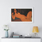 Reclining Nude with Loose Hair (1917) by Amedeo Modigliani, from the Original, Framed Art Print