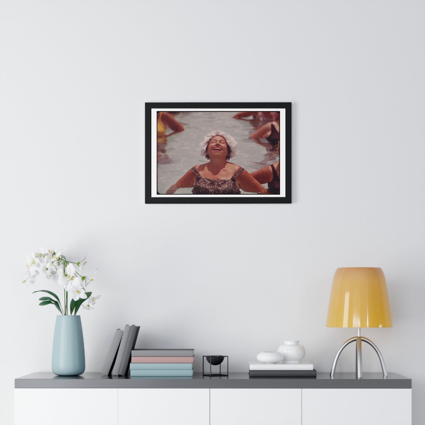 Organised Daily Exercises at the Century Village Retirement Community (circa 1973) Vintage Photography by Flip Schulke, Framed Print