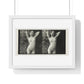 Portrait of a Naked Woman (1873–1910) Vintage Black & White Photography from the Original, Framed Art Print