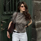 Avant Garde Round Neck Asymmetric Fashion Top