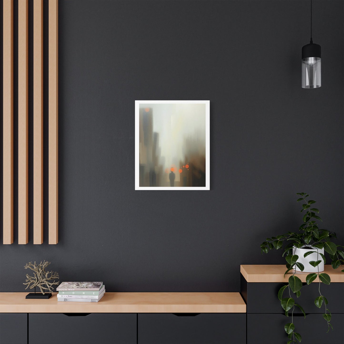 Faded Pastel Abstract Decor Art II 'Designed by AI' Print on Canvas