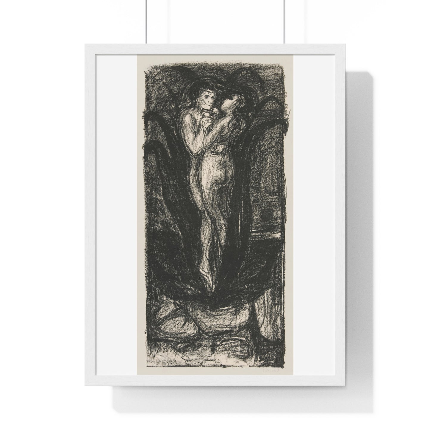 The Flower of Love 'Die Blume der Liebe' (1896) by Edvard Munch, from the Original, Framed Art Print