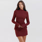 Classic Long Sleeve Pullover Dress With Two Pockets