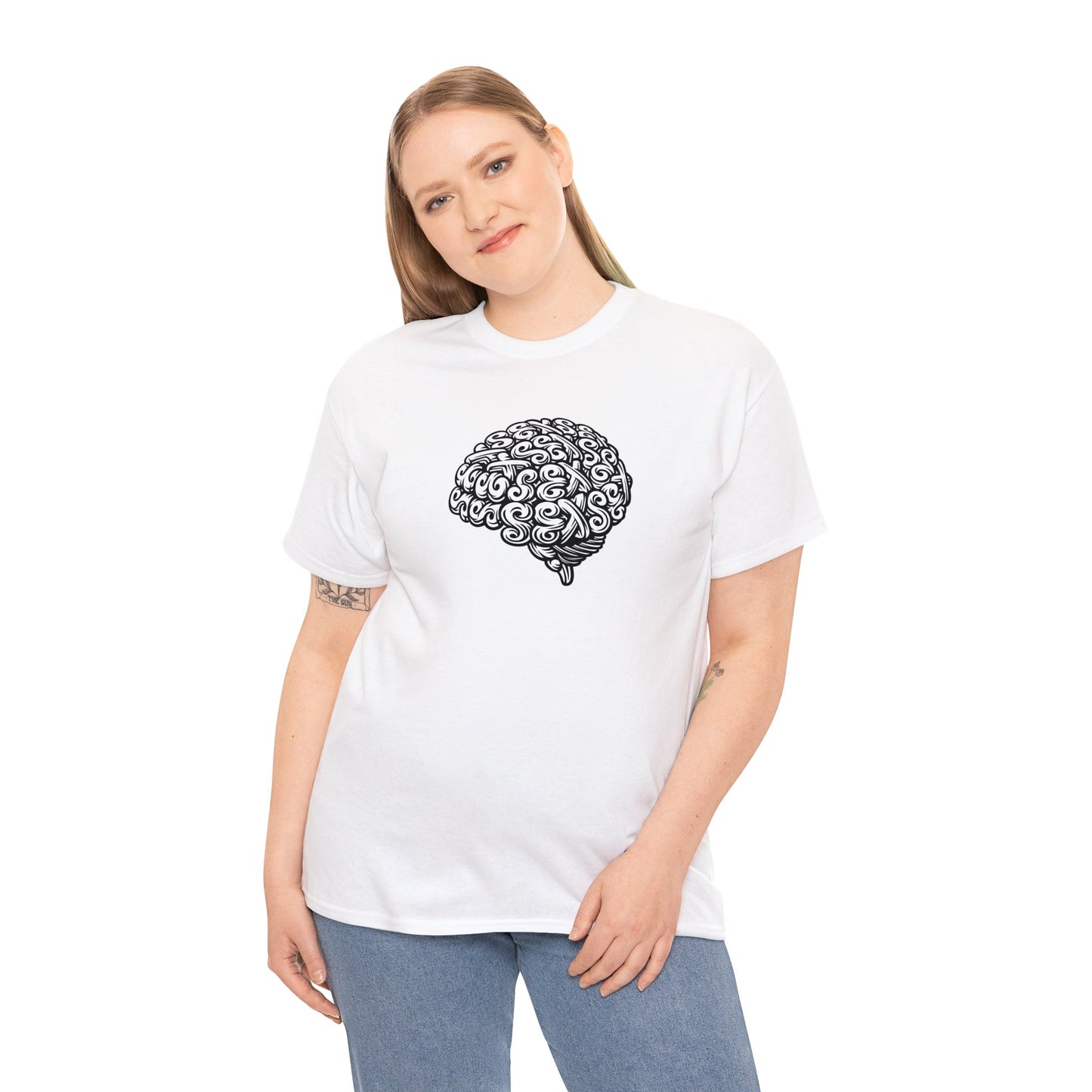 Sex Brain, Abstract Graphic Cotton T-Shirt