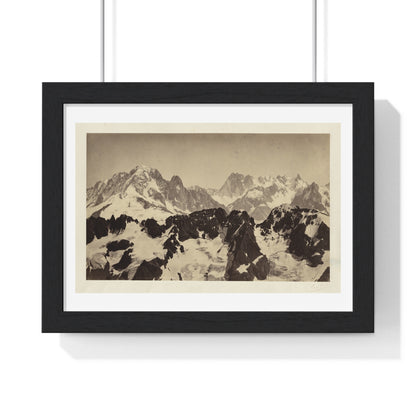 Vintage Photography, View of the Alps (1860–1861) by Bisson Frères, from the Original, Framed Print