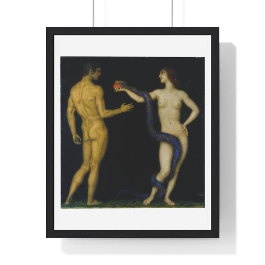 Adam and Eve (circa 1920) by Franz von Stuck, from the Original, Framed Art Print