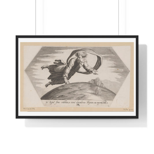 God Scheidt de Wateren (1626) by Francesco Villamena and Rafaël, from the Original, Framed Art Print